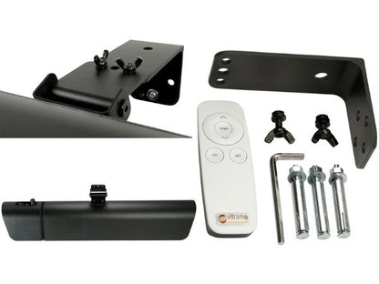 VC-EH2000S Vitramo Infrarot-Heizstrahler 2000W schwarz mit App Montage Montageset Lieferumfang