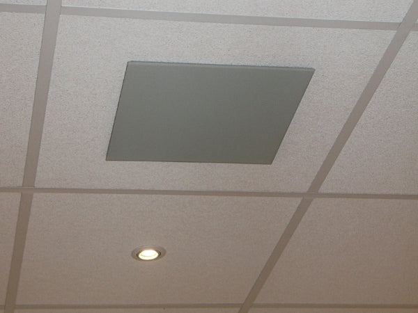 VH-I04848 Einbau-Infrarotheizung 480W Decke Einbaudetail integriert in Rasterdecke