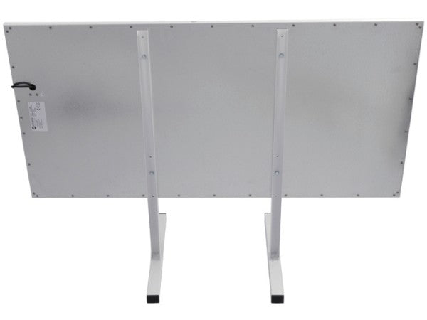VZF-VLA84 Standfuß 835mm montiert mit VL-A Infrarotheizung horizontal Rückseite