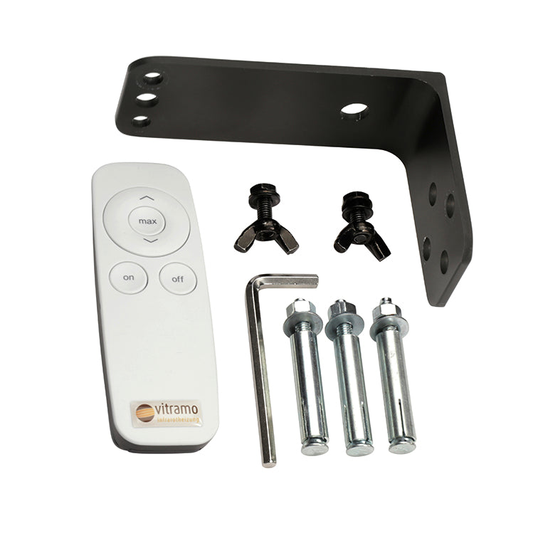 VC-EC2000S Vitramo Infrarot-Heizstrahler 2000W schwarz mit App Lieferumfang Montage