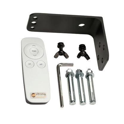 VC-EC2000S Vitramo Infrarot-Heizstrahler 2000W schwarz mit App Lieferumfang Montage