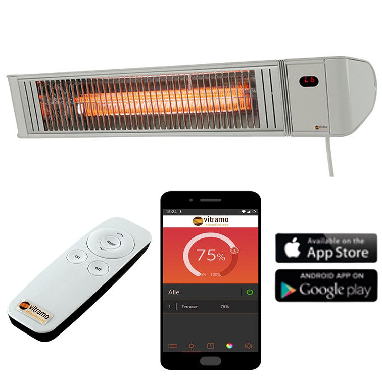 VC-EC2000W Vitramo Infrarot-Heizstrahler 2000W weiß mit App Detailansicht