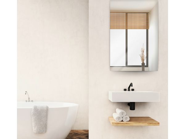 VM09060 Spiegelheizung 400W im Bad Anwendungsbeispiel