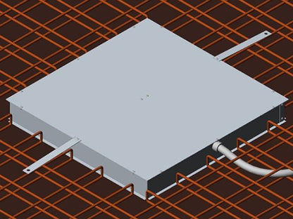 VZ-EG48 Einbaukasten Montagedetail Deckenbefestigung Schema