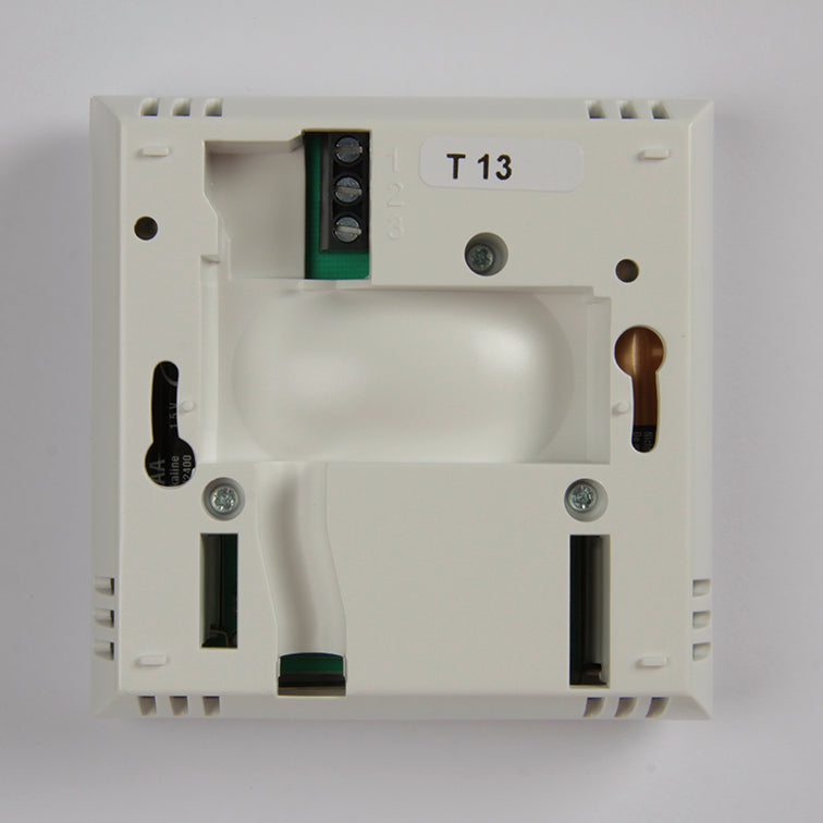 VTD Vitramo Digitaler Raumthermostat Aufputz weiß Detailansicht Rückseite